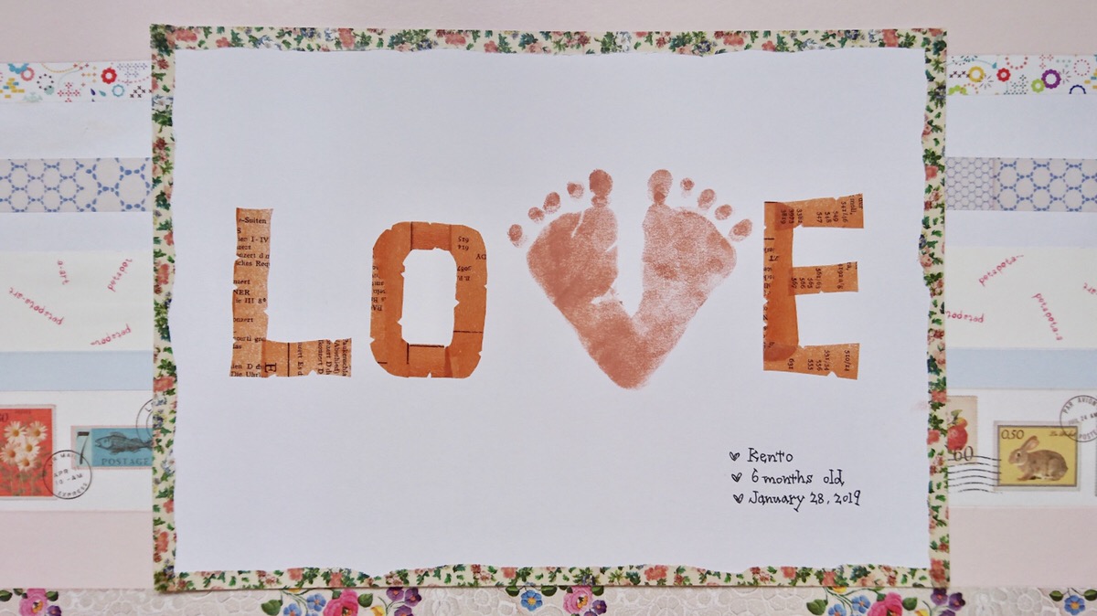 足形アート＊LOVEの作り方｜赤ちゃんの「今」を残す手形アートpetapeta-art - 赤ちゃんの「今」を残す手形アートpetapeta-art