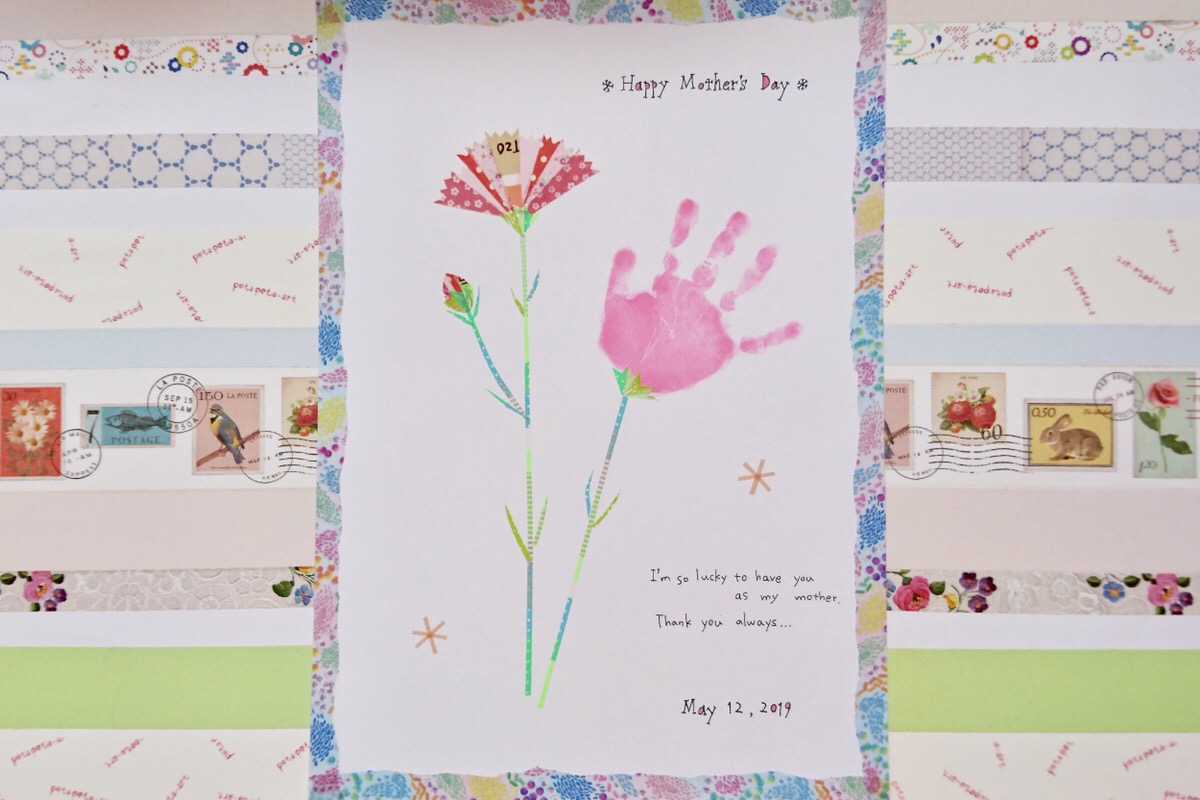 手形アート カーネーションの作り方 赤ちゃんの 今 を残す手形アートpetapeta Art 赤ちゃんの 今 を残す手形アート Petapeta Art