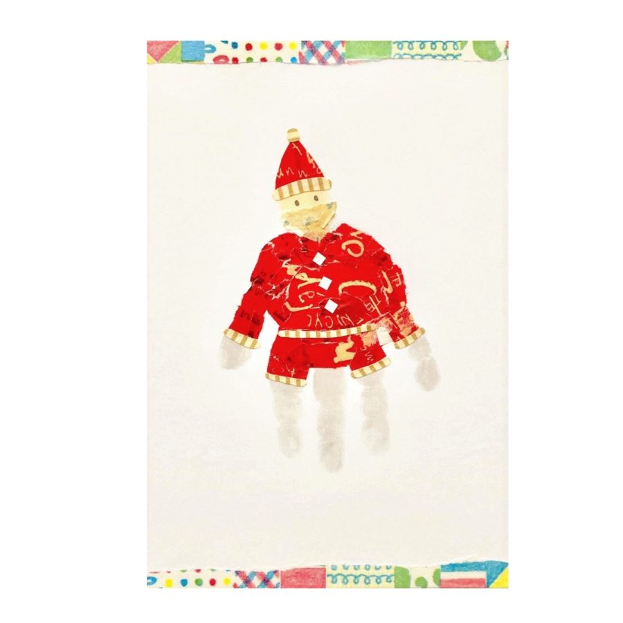 サンタクロース クリスマス 手形 赤ちゃんの 今 を残す手形アートpetapeta Art