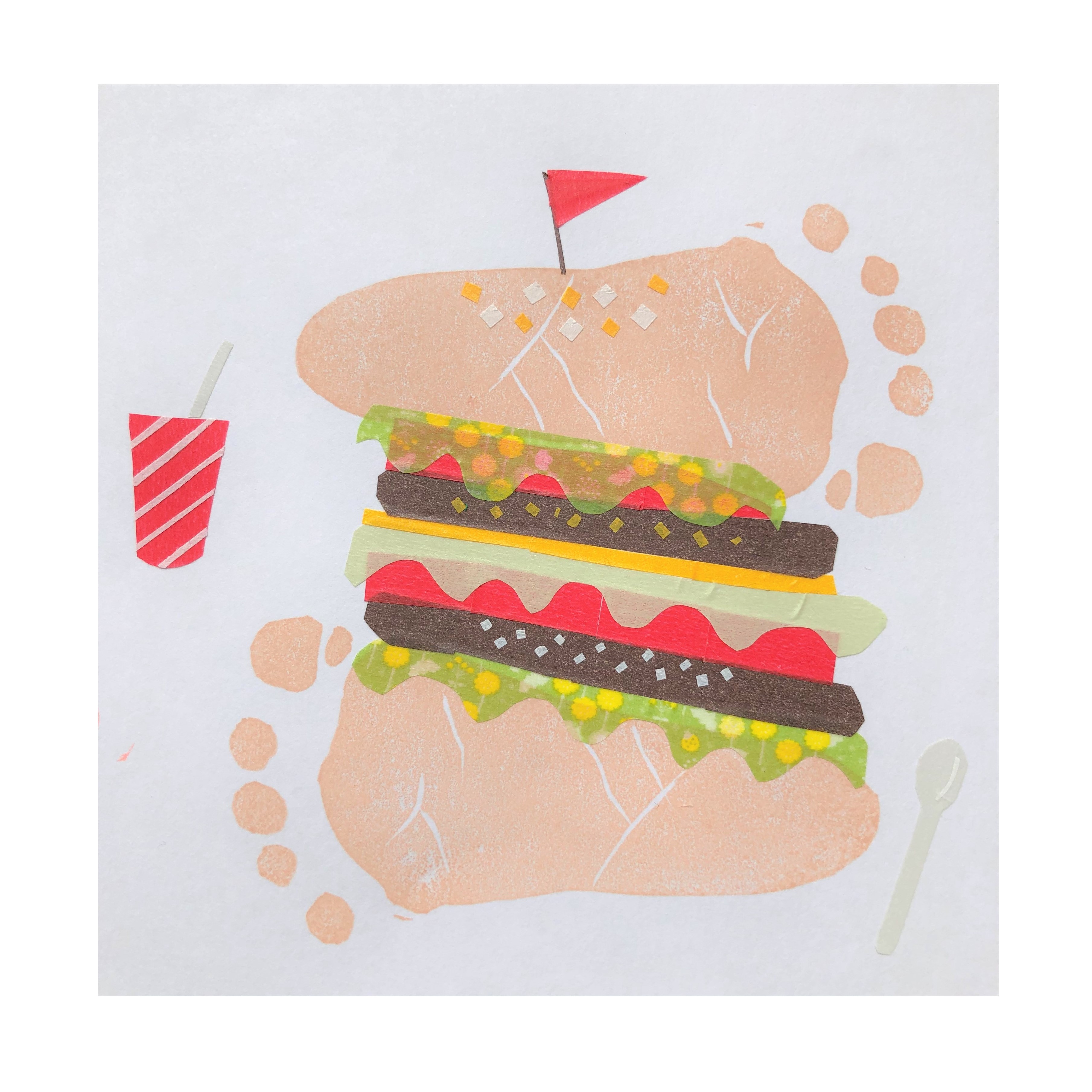 ハンバーガー 足形 赤ちゃんの 今 を残す手形アートpetapeta Art